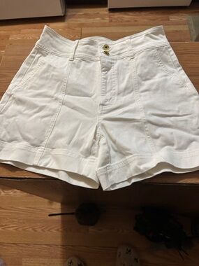 INC International Concepts White High-Waist Structured Shorts